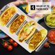 thumbnail image 5 of Soporte grande para 4 tacos, soporte para tacos de acero inoxidable en forma de U, soporte de metal para tacos, soporte para bandeja con asa, 5 of 5
