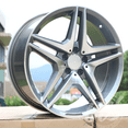 thumbnail image 2 of NEW 19 inch x 8.5 Alloy Wheels Rims Bolt Pattern 5x112 Gunmetal Machined Face +45 offset Set of 4, 2 of 2