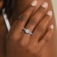 thumbnail image 5 of SFTING Wedding Set for Woman 925 Sterling Silver Round Cut 5A CZ Engagement Woman Wedding Rings Set Size 8, 5 of 6