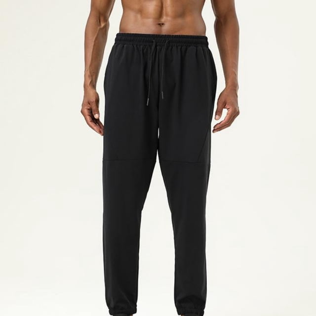 LYMAYTER Men's Quick-Dry Gym Pants Breathable Workout Training Lightweight Moisture-Wicking Activewear