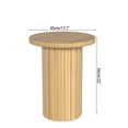 thumbnail image 2 of Mesa auxiliar con pedestal Farmhouse, mesa auxiliar redonda Fsbecl de madera, 2 of 7