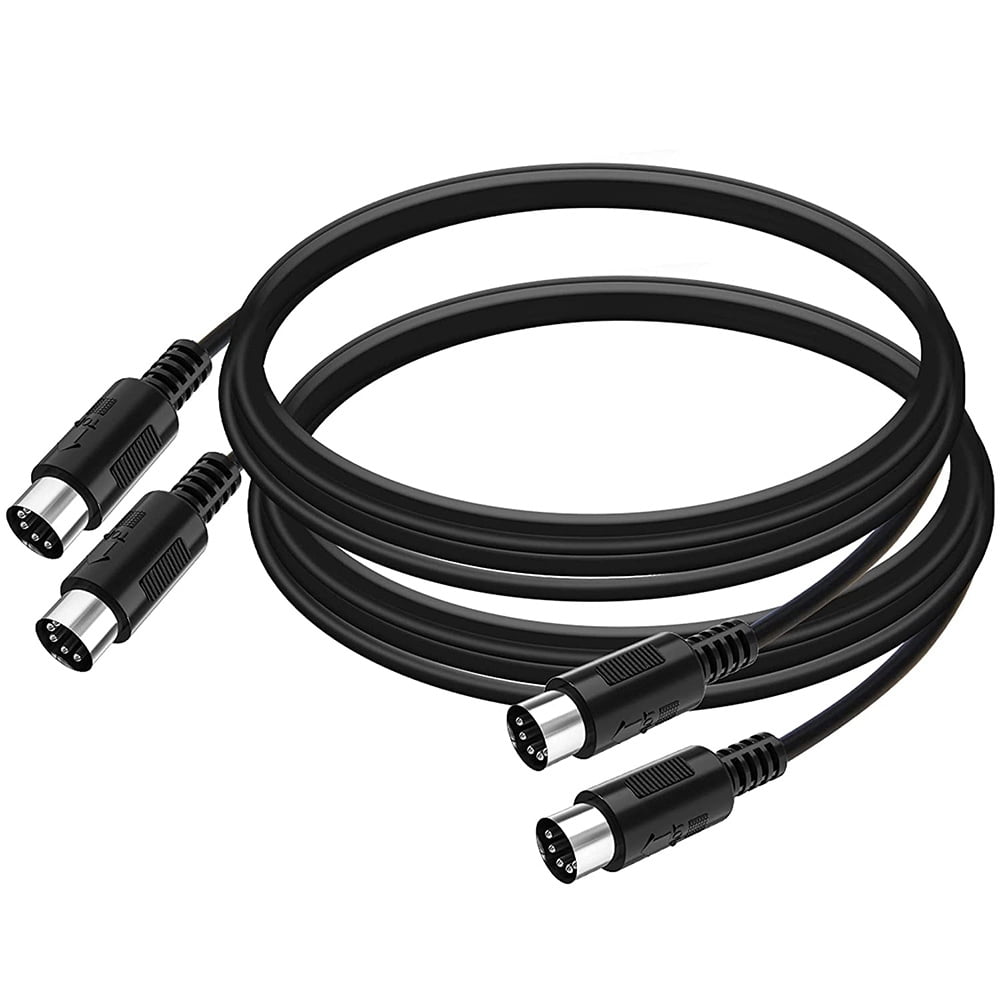 2Pack 5Pin DIN MIDI Cable, 3Feet Male to Male 5Pin MIDI Cable for