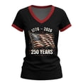 thumbnail image 3 of MEICHEN Women's American 250th Anniversary Shirts Summer Short Sleeve Graphic Tees V Neck Patriotic Blouses Tops, 3 of 5