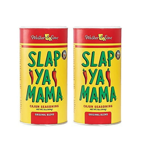 Slap Ya Mama Cajun .. Seasoning from Louisiana, Original .. Blend, No MSG and .. Kosher, 16 Ounce, Pack .. of 2