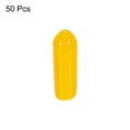thumbnail image 3 of Unique Bargains 50 Pcs Capuchons d'Extrémité en Caoutchouc 4 mm Couvre-Vis en PVC Vinyle Protecteur de Filetage Rond Capuchons d'Étagère en Fil Jaune, 3 of 5