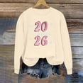 thumbnail image 2 of DAFPZW Senior 2026 Women's Pullover Crewneck Sweatshirt, Funny Letter Print Long Sleeve Cute Graphic Casual Loose Tee Shirts, 2 of 5