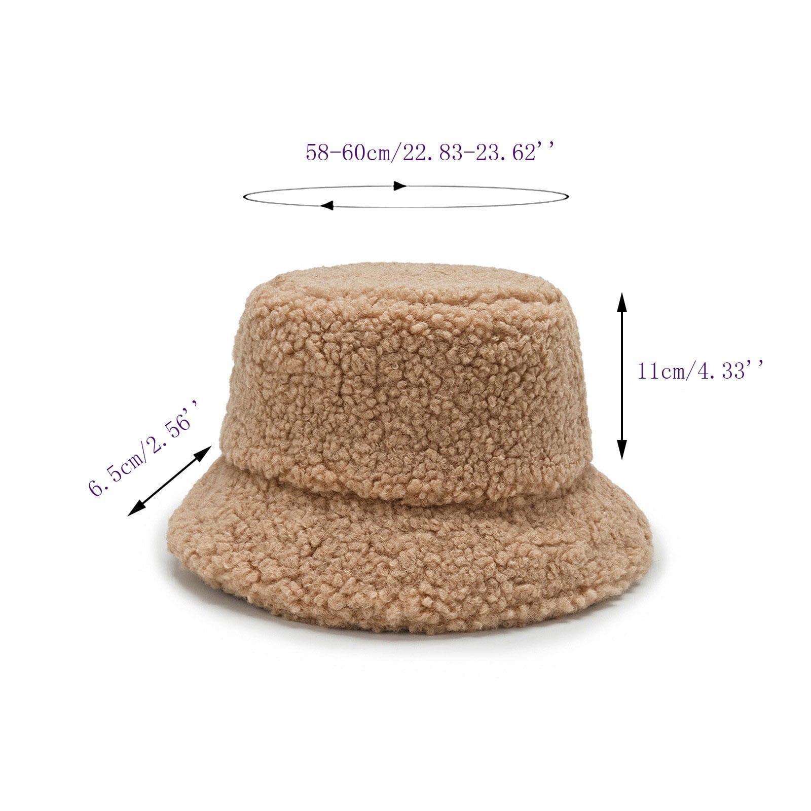 Winter Faux Fur Bucket Hat Fuzzy Warm Style for Women Men Faux Fur Bucket II, Hats Kangol Very soft Faux Fur main image 3