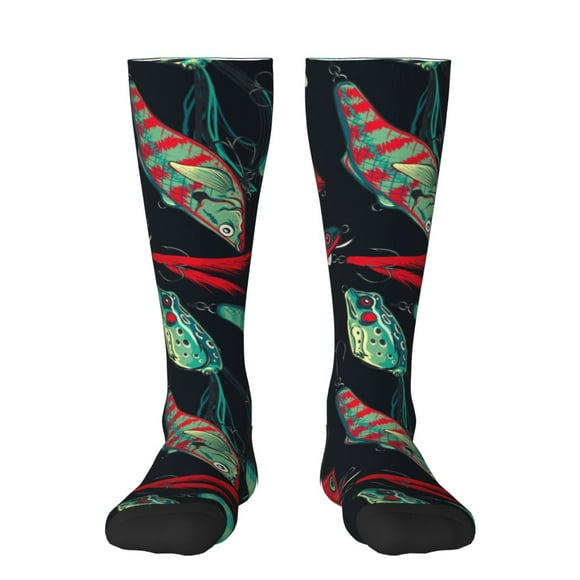 Balery Fishing Lure Calcetines novedosos Calcetines deportivos Calcetines hasta la rodilla Calcetines de algodón Calcetines originales y geniales