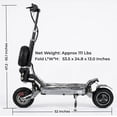 thumbnail image 6 of 5600W Off-Road Electric Scooter, 56 MPH 62 Miles Range, 60V 30AH Dual Fast Charge, Dual Oil Disc Brakes, LED Lights, Spare Tire, Adult E-Scooter, 6 of 13