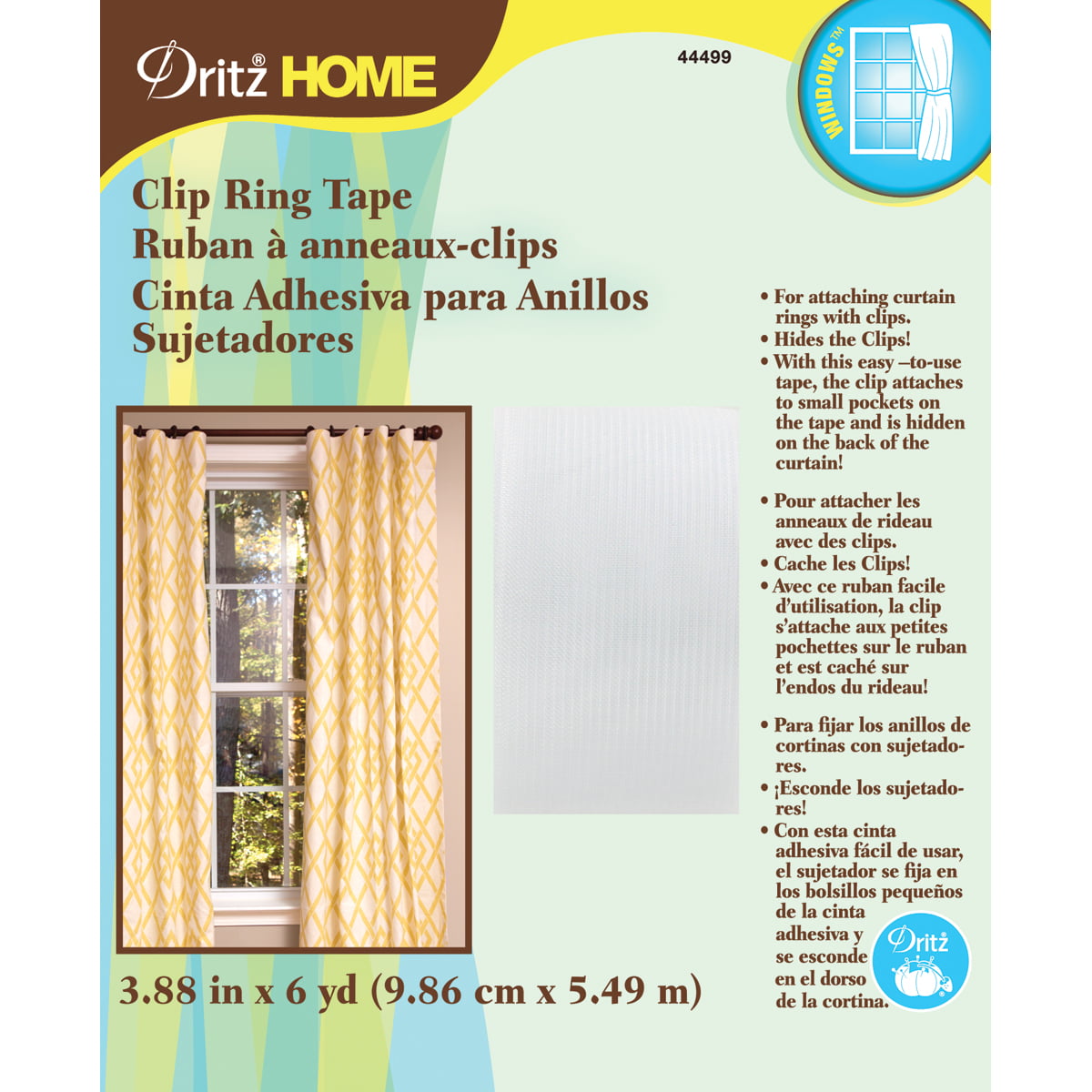 Dritz 6 yd Curtain Rod Loop Tape