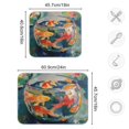 thumbnail image 4 of Yayeee Dish Drying Mat for Kitchen Counter 16"x18" Microfiber Absorbent Pad, Green Goldfish, 4 of 7