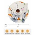 thumbnail image 6 of 13 Inch Round Placemats Set of 6, Grey Bunny Easter Non Slip Heat Insulation PP Table Mats, Rabbits Spring Botanical Carrots Washable Place Mats for Kitchen Dining Party Table Decor, 6 of 7