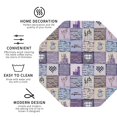 thumbnail image 3 of Fuzoiu Lavender Flowers Print Leather Coasters Set,Drink Coasters Set of 4,for Tabletop Protection, Durable PVC Coasters,Home Décor and Housewarming Gift-Octagon, 3 of 6