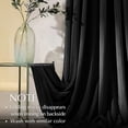 thumbnail image 6 of Lazzzy Blackout Velvet Curtains Living Room Darkening Drapes 2 Panels Rod Pocket Thermal Insulated Soft Privacy Window Treatments Black 52" x 84", 6 of 14