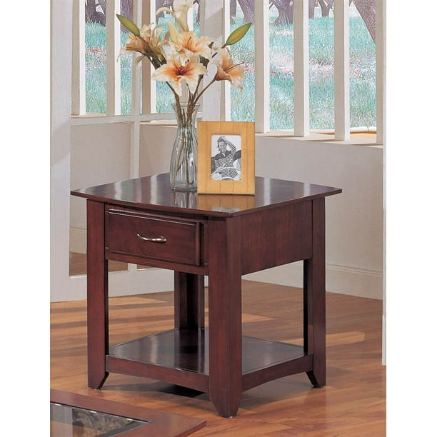 26 in. End Table in Cherry finish