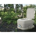 thumbnail image 2 of Camco Toilet 41531 Portable; 2.5 Gallon; Bellows Pump Flush Control; Pull Slide Valve Flush; Beige Plastic, 2 of 7