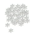 thumbnail image 3 of Adornos de confeti de copos de nieve BLESIY decoraciones navideñas plata, 3 of 8