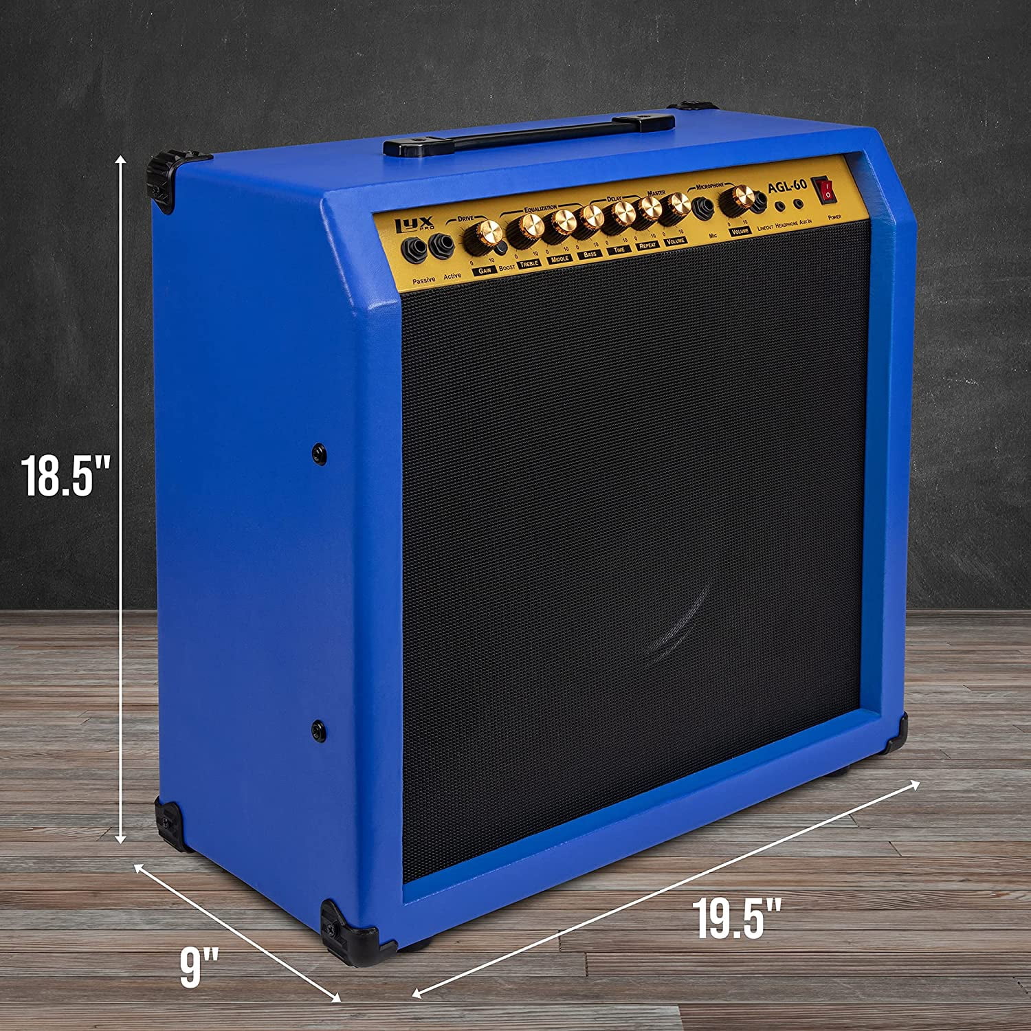 LyxPro 60 Watt Wood Guitar Amp with Built-in Speaker