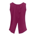 thumbnail image 4 of Tops for Women Trendy Womens Juniors Shirts Short Sleeve Dress Shirts for Women Short Sleeve Ladies Tunic Long Work Shirt Tops Loose Sleeveless Work Blouse Polyester Athletic Long Hot Pink 2XL, 4 of 7