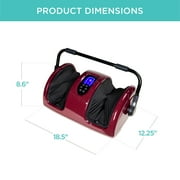 Best Choice Products Foot Massager Machine, Therapeutic Reflexology Massager w/ High-Intensity Rollers - Burgundy