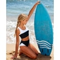 thumbnail image 5 of Aideaone Girls Swimsuit 2 Piece Color Block Swimwear Teen Bathing Suit Girl's Bikini Set Size 9-16Y, 5 of 8