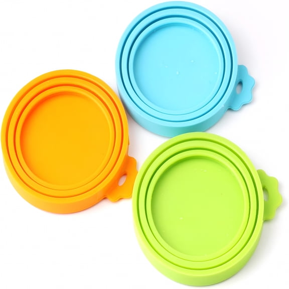 ACDANC Silicone Pet Food Can Cover, Universal Stretch Lids for Dog and Cat Cans, Airtight BPA-Free Storage Toppers, Dishwasher Safe Multi-Colored
