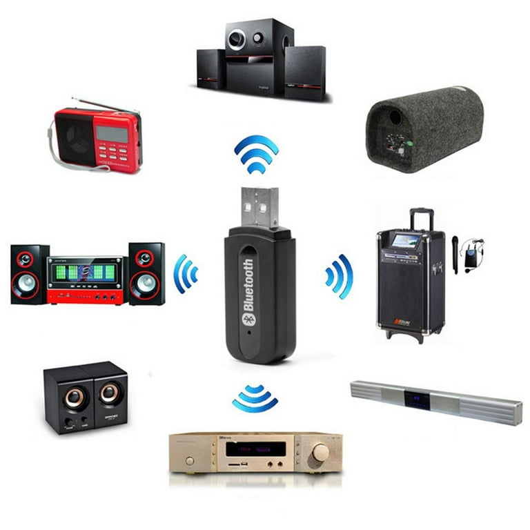 3.5mm Dual Output Wireless Music Receiver Aux Car Audio Receiver Walmart.com