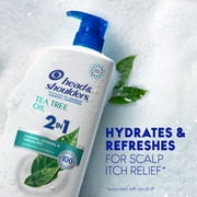 (4 pack) Head and Shoulders 2 in 1 Dandruff Shampoo and Conditioner, Tea Tree Oil, 28.2 fl oz