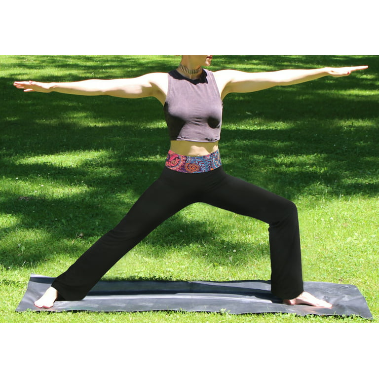 HDE Women's Yoga Pants Activewear Workout Leggings Purple Paisley 3X