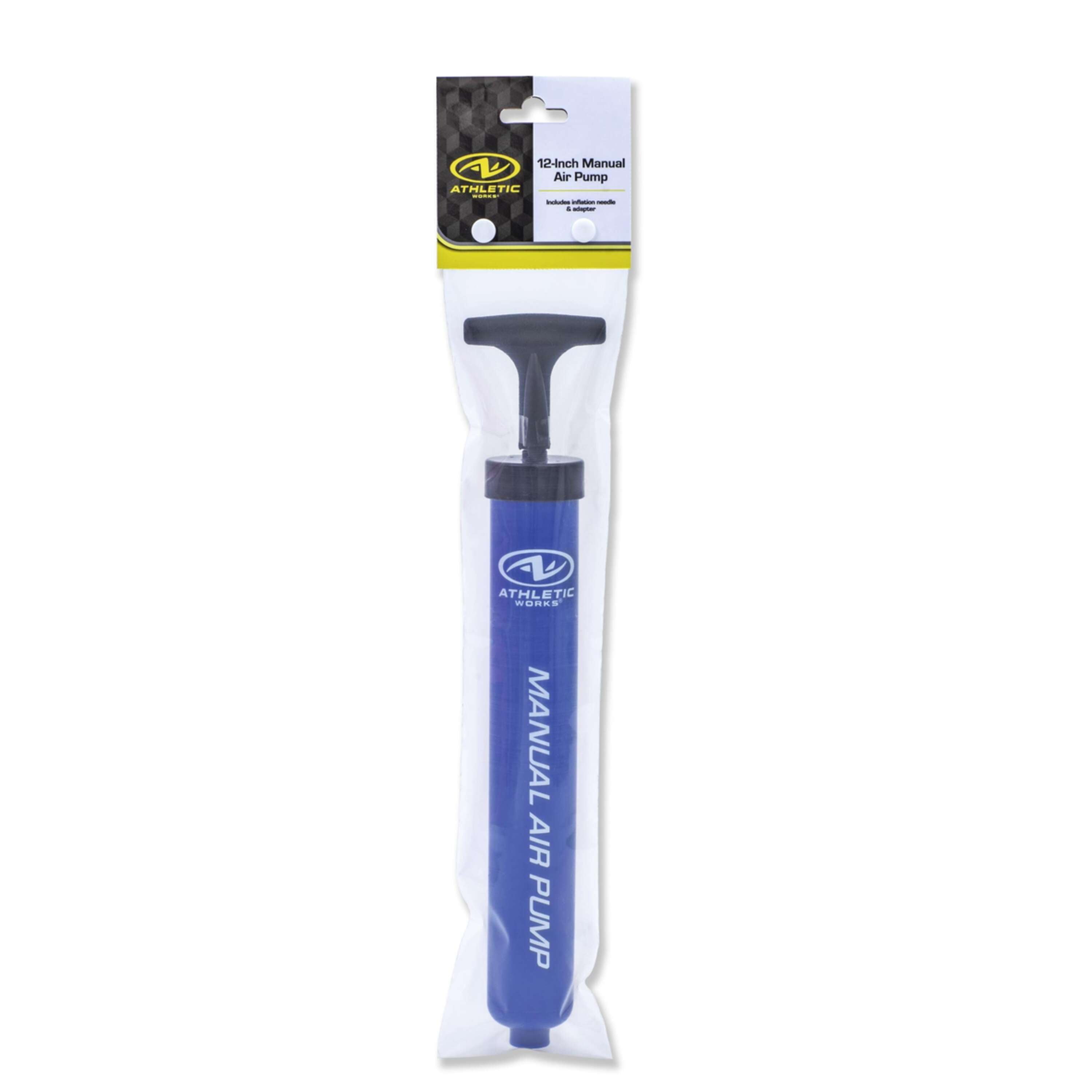 Athletic Works 12" Manual Sports Ball Pump with Inflation Needle & Versatile Adapter
