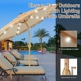 thumbnail image 7 of Ainfox 7.5ft Hula Thatched Tiki Umbrella with Light,Hawaiian Style Beach Umbrella,Outdoor Patio Table Umbrella,Market Umbrella with 6 Sturdy Ribs, Push Button Tilt, 7 of 7