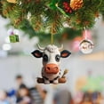 thumbnail image 5 of 2PCS Christmas Halloween Valentine'S Day Backpack Decoration Christmas Tree Organization Gift Hanging Cute Cartoon Cow Car Pendant Home Tree Decoration Christmas Tree Ornament Home Decor 1Pc, 5 of 7