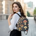 thumbnail image 6 of FORMRS Mini Backpack Purse for Women Travel Daypack Casual Shoulder Bag, Black Mushroom Pattern, 6 of 7