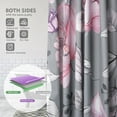 thumbnail image 4 of Flower Shower Curtain Set Modern Floral Shower Curtains Grey Pink Botanical Farmhouse Fabric Shower Curtains for Bathroom Home Hotel Plants Shower Curtains for Bathtub 72 x 72 Inches With Hooks, 4 of 6