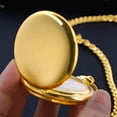 thumbnail image 3 of Minzimin Smooth Vintage Pocket Watch with Chain, Arabic Numerals Scale Mens Watch Christmas Graduation Birthday Gifts Fathers Day, 3 of 9