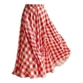 thumbnail image 3 of Ruyang Kids Girls Flared Skirt Plaid Elastic High Waisted A-line Swing Skirt Summer Lightweight Versatile Half Body Skirts, 3 of 9