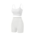 thumbnail image 5 of HAPIMO Workout Outfits for Women 2 Pieces Yoga Set Gym Exercise Seamless Yoga Leggings with Sports Bra Fitness Activewear s White M, 5 of 6