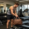 thumbnail image 6 of Canvas Duffel Bag for Women, Large Capacity Travel Weekender with Crossbody Strap, Casual Gym Tote for Yoga, Overnight Carryall, Weekend Getaway, Daily Outing, Adjustable Handbag, 6 of 6