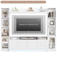 thumbnail image 6 of Hiphuta 79" W Wall Unit Entertainment Center with Bookcase for TVs up to 60", Farmhouse TV Stand with LED Lights for Living Room, White, 6 of 7
