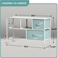 thumbnail image 5 of Sorbus 5-Drawer Dresser Storage Chest, Steel Frame, Wood Top, Fabric Bins, Aqua, 5 of 5
