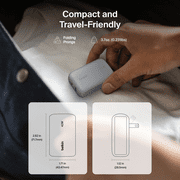 Belkin BoostCharge 42Watt Dual Port Wall Charger, USB-C + USB-A Charger Fast Charging for iPhone 16, 15, 14, Galaxy S25, iPad, AirPods, Nintendo Switch 2-C to Lightning Cable Included - Gray