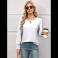 thumbnail image 4 of Blusas de Larga para Mujer, Blusas Informales de Negocios, Elegantes, para el Trabajo, la Oficina, Camisas Holgadas de Verano, Conjuntos de Moda 2025 L, 4 of 8