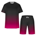 thumbnail image 5 of Men's 2 Piece Outfits Short Sleeve Golf Shirt Drawstring Shorts Set Tracksuit Hot Pink XXL, 5 of 5