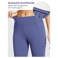 thumbnail image 4 of BALEAF Women's Fleece Lined Pants Yoga Pants Warm Thermal Winter High Waisted Straight Leg Leggings with 6 Pockets Navy Blue L, 4 of 7