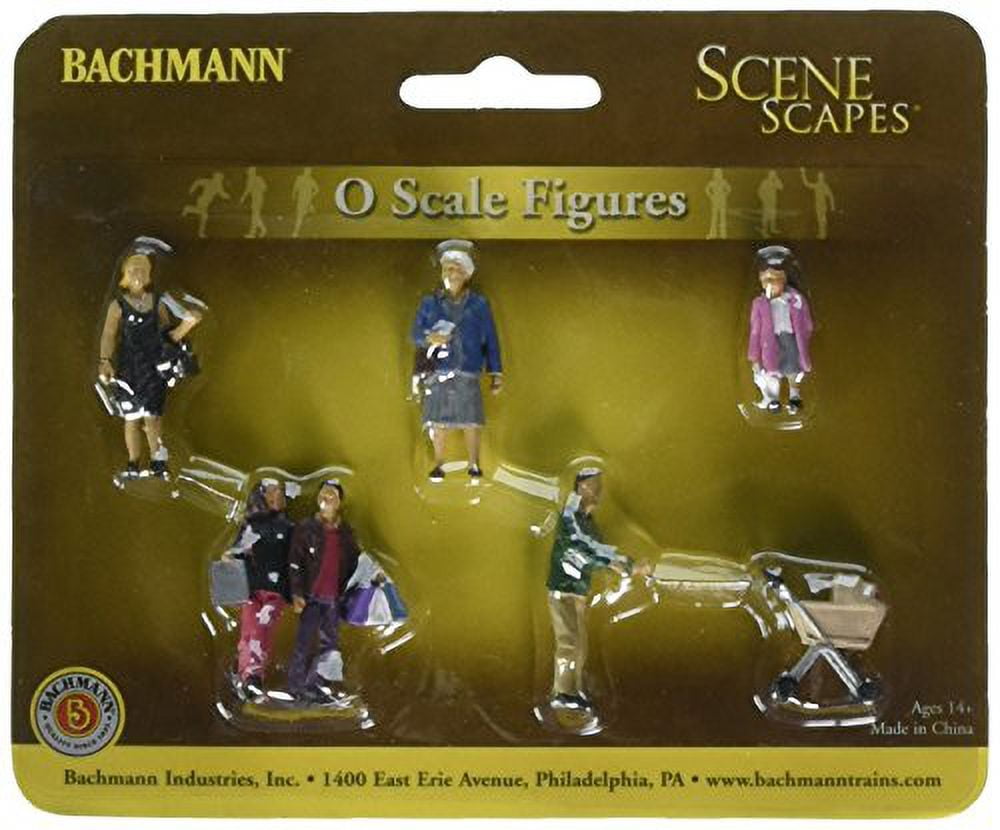 bachmann industries scenescapes strolling people miniature figures (5 piece)