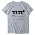 thumbnail image 3 of DDAPJ pyju Women T Shirt TITI Like A Mom But Cooler Funny Short Sleeve Crew Neck Graphic Top T-Shirt Aunt Auntie Casual Tees Blouse Gift Gray L, 3 of 5