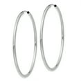 thumbnail image 2 of 14K White Gold Polished Endless 2mm Hoop Earrings, 2 of 3