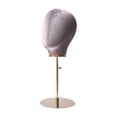 thumbnail image 2 of Soporte de exhibición Strade Fareast Limited para postizos de cabeza de maniquí terciopelo gris, 2 of 8