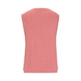 thumbnail image 5 of tklpehg Womens Tops V-Neck Button Tank Tops Going Out Tops Casual Sleeveless Tee Shirt Summer Lightweight Loose Blouses Solid Color Vintage Tshirt (Pink,S), 5 of 5
