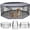 Gray-24''H-Playpen+Bottom+Top Cover, variant on 36''H Gray Playpen+Bottom+Top Cover Metal Pet Exercise Playpen
